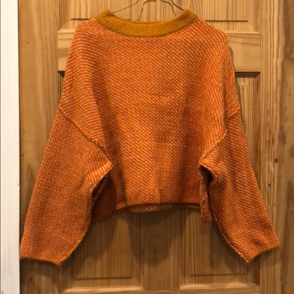 Free People orange sweater! Size XS
